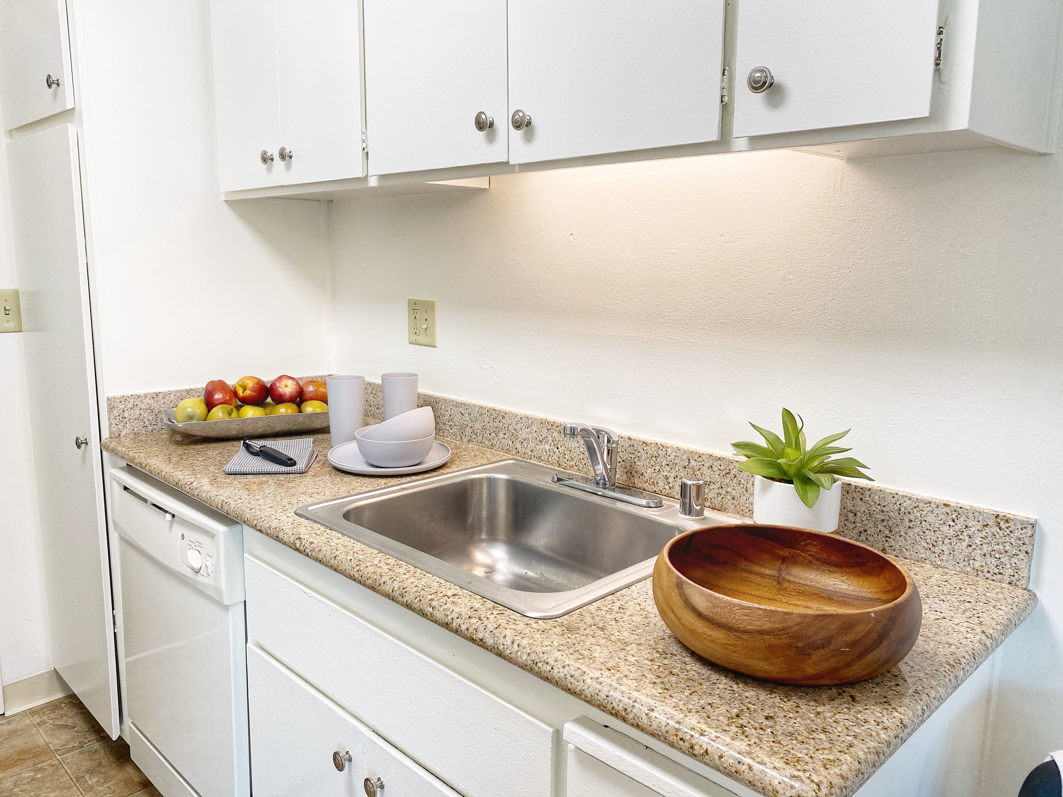 kitchen counter and sink